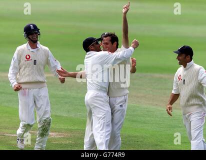 L'Angleterre v l'Inde - Michael Vaughan Banque D'Images