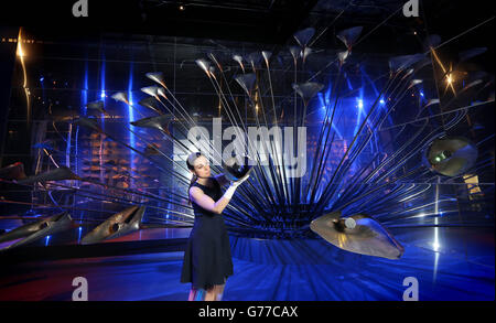 Concevoir un moment : le Londres 2012 Cauldron au Musée de Londres. Banque D'Images