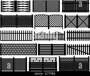 Ensemble de clôture Illustration de Vecteur