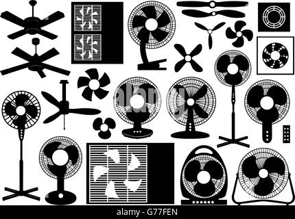 Ensemble ventilateur différents Illustration de Vecteur