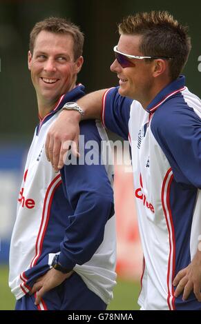 L'Angleterre pratique Cricket Port Elizabeth Banque D'Images