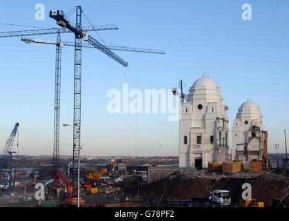 Le stade de Wembley Twin Towers Banque D'Images