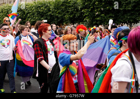 Dublin, Irlande, 2016, défilé, fierté, Gay, droit de l'homme, de la politique, LGBT, Mars, célébration, Banque D'Images