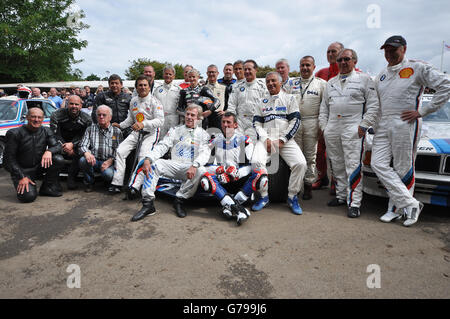 Pilotes et pilotes BMW au Goodwood Festival of Speed 2016. Célébration de l'histoire de BMW Motorsport Banque D'Images