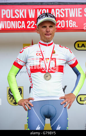 Swidnica, Pologne. 26 Juin, 2016 nd. Championnat polonais en cyclisme sur route de 2016, Rafal Majka, champion de Pologne 2016 : Kazimierz Jurewicz Crédit/Alamy Live News Banque D'Images