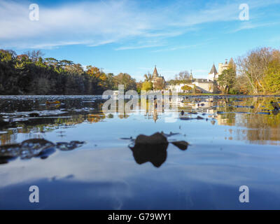 Château de Laxenburg Schlosspark parc Franzensburg, Laxenburg, Autriche, Niederösterreich, Autriche, Vienne, Wienerwald Woods Banque D'Images