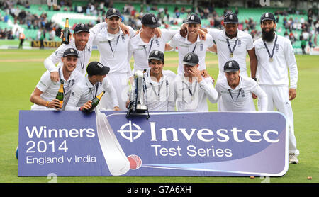 Cricket - Investec Série Test - Cinquième Test - Angleterre v Inde - Jour trois - l'Ovale Kia Banque D'Images