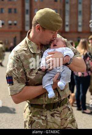 Coldstream Guards Parade Homecoming Banque D'Images