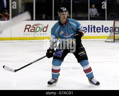 Hockey sur glace - Rapid Solicitors Elite Ice Hockey League - 2014 Play offs - final - Belfast Giants / Sheffield Steelers - capita. Robby Sandrock, Belfast Giants Banque D'Images
