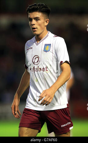 Football - pré-saison amical - Walsall v Aston Villa - Banks's Stadium.Jack Grealish de la Villa Aston Banque D'Images