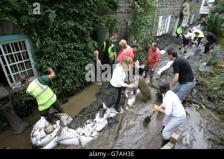 Les inondations de Boscastle Banque D'Images