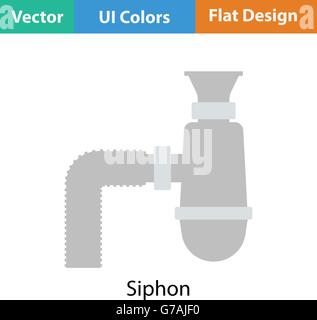 Salle de bains siphon icône. Télévision couleur design. Vector illustration. Illustration de Vecteur