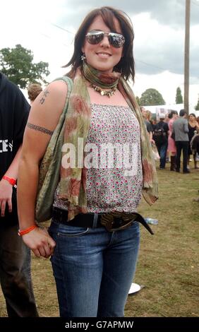 L'ancienne fille d'épices Melanie Chisholm participe au Carling Weekend: Reading Festival. Banque D'Images