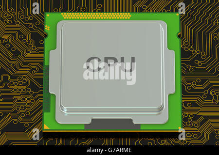 Cpu, rendu 3D Banque D'Images