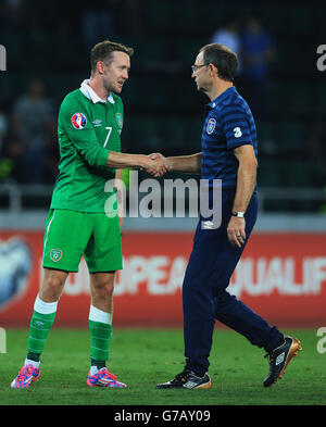 Football - UEFA Euro 2016 - Qualifications - Groupe D - Géorgie / République d'Irlande - Boris Paichadze Arène Dinamo Banque D'Images