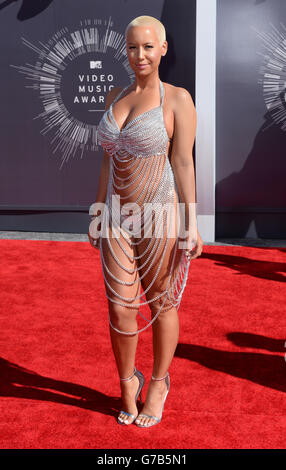 Amber Rose arrive aux MTV Video Music Awards 2014 au Forum d'Inglewood, Los Angeles. Banque D'Images