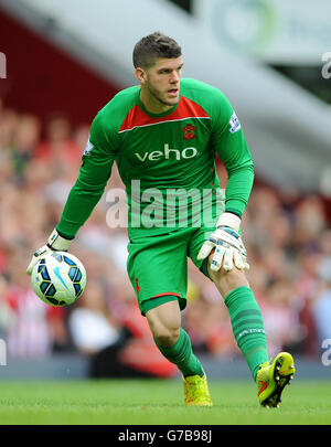 Football - Barclays Premier League - West Ham United v Southampton - Upton Park.Fraser Forster, gardien de but de Southampton Banque D'Images