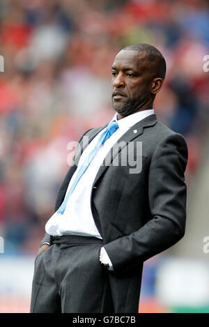 Football - Championnat Sky Bet - Huddersfield Town / Middlesbrough - Stade John Smith. Directeur de la ville de Huddersfield, Chris Powell Banque D'Images