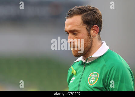 Richard Keogh de la République d'Irlande pendant l'International friendly au stade Aviva, Dublin, Irlande. Banque D'Images