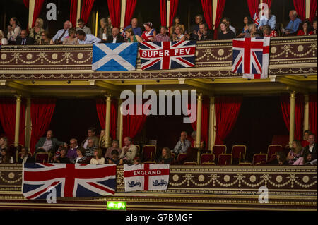 Dernière nuit des Proms 2014 - Londres.The Last Night of the BBC Proms au Royal Albert Hall, Londres. Banque D'Images