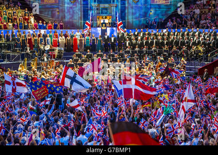 Dernière nuit des Proms 2014 - Londres.Une vue générale pendant la dernière nuit des Proms au Royal Albert Hall, Londres. Banque D'Images