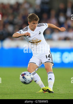 Tom Carroll de Swansea City pendant le deuxième tour de la coupe Capital au Liberty Stadium, Swansea. Banque D'Images