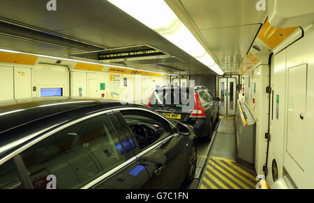 Stock train Eurotunnel Banque D'Images