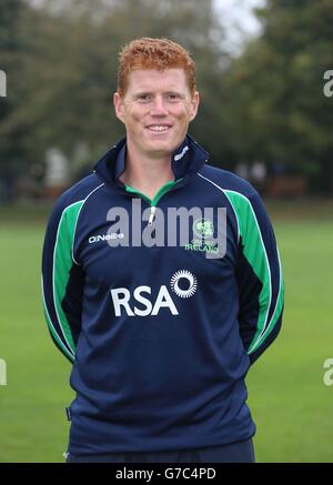 Cricket - Ireland National Academy Photocall.Kevin O'Brien, en Irlande, lors d'un photocall au Trinity College de Dublin. Banque D'Images