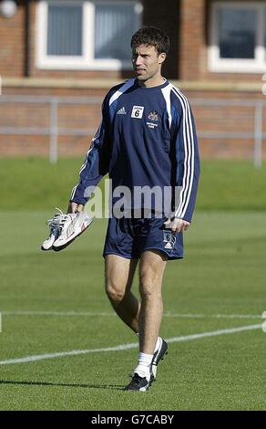 Ronny Johnsen qui pourrait signer pour Newcastle United plus tard aujourd'hui à leur camp d'entraînement de la flamme bleue, Newcastle, avant leur match de coupe de l'UEFA contre Hapoel Bnei Sachnin d'Israël jeudi. Banque D'Images