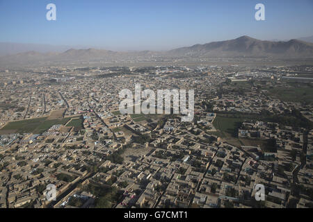 Un point de vue général sur Kaboul alors que le Premier ministre David Cameron se rend en Afghanistan. Banque D'Images
