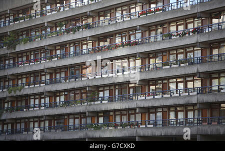 Barbican stock - Londres.Fait partie du Barbican Housing Estate dans la ville de Londres. Banque D'Images