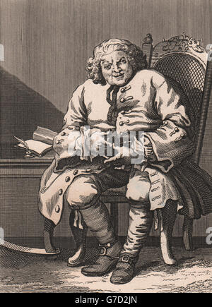 'Lord Lovat'. Après William Hogarth, antique print 1833 Banque D'Images