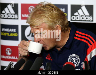 Football - UEFA Euro 2016 - Qualifications - Groupe D - Ecosse v Géorgie - Conférence de presse - L'Ecosse Mar Hall Banque D'Images