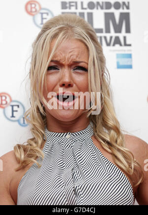 Hannah Spearritt arrive au gala du festival de cinéma BFI London du Goob au vue West End à Leicester Square, Londres. Banque D'Images