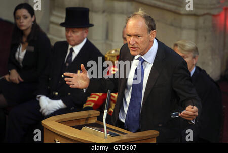 Berners-Lee a décerné le titre de membre honoraire à la liberté de la ville de Londres Banque D'Images