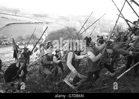 Divertissement - Guerre Civile Anglaise Scène de bataille - la société Hogan-vexel Banque D'Images