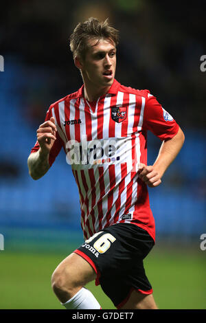 Soccer - Johnstone's Paint Trophy - second tour - Coventry City / Exeter City - Ricoh Arena. Aaron Dawson, Exeter City Banque D'Images