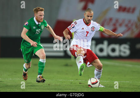 Football - UEFA Euro 2016 - Qualifications - Groupe D - Géorgie / République d'Irlande - Boris Paichadze Arène Dinamo Banque D'Images