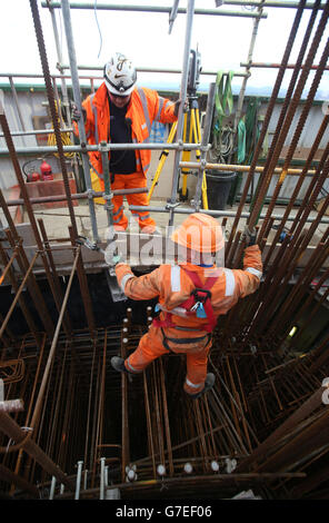 Construction d'un passage de Queensferry Banque D'Images