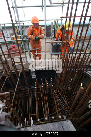 Construction d'un passage de Queensferry Banque D'Images