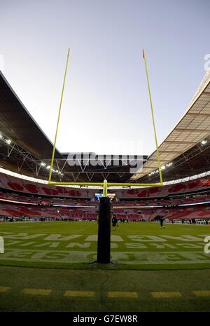 Vue générale du terrain avant le match international de la NFL au stade Wembley, Londres. Date de la photo: Dimanche 9 novembre 2014. Voir PA Story GRIDIRON NFL. Le crédit photo devrait se lire comme suit : Andrew Matthews/PA Wire. Banque D'Images