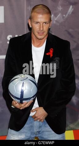 David Beckham signature DVD Banque D'Images