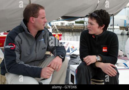 Ellen MacArthur et Conrad Humphreys Banque D'Images