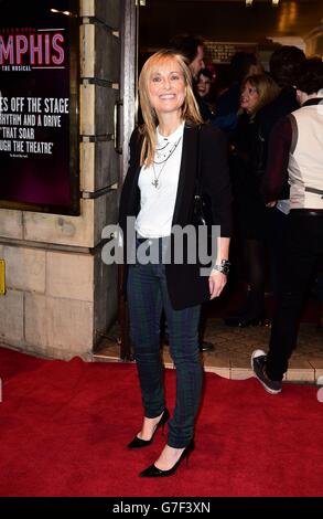 Fiona Phillips assiste à la soirée d'ouverture de Memphis The musical au Shaftesbury Theatre, Londres. Banque D'Images