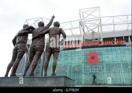 Un aperçu général des commémorations du jour du souvenir à Old Trafford, Manchester United Banque D'Images