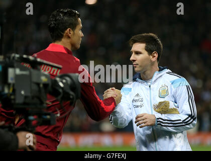 Football - match amical - Argentine / Portugal - Old Trafford Banque D'Images