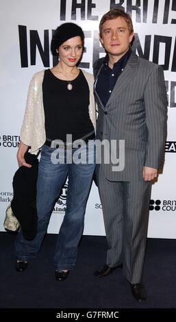 L'acteur Martin Freeman arrive pour la 7e édition annuelle des British Independent film Awards, au Hammersmith Palais, à l'ouest de Londres. Banque D'Images