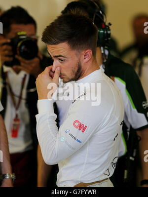 Caterham's will Stevens lors de la première pratique du Grand Prix d'Abu Dhabi au circuit Yas Marina, à Abu Dhabi. Banque D'Images