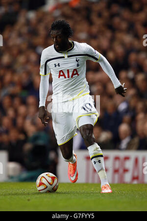 Tottenham Hotspur Emmanuel Adebayor lors de l'UEFA Europa League, match du Groupe C à White Hart Lane, Londres. Banque D'Images