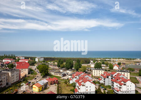 Station balnéaire de Sopot en Pologne à la mer Baltique, paysage urbain, paysage urbain de dessus, occidentale, région de la Cachoubie. Banque D'Images